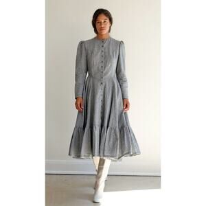 Town Clothes Rosa Midi Dress in Houndstooth Size Large